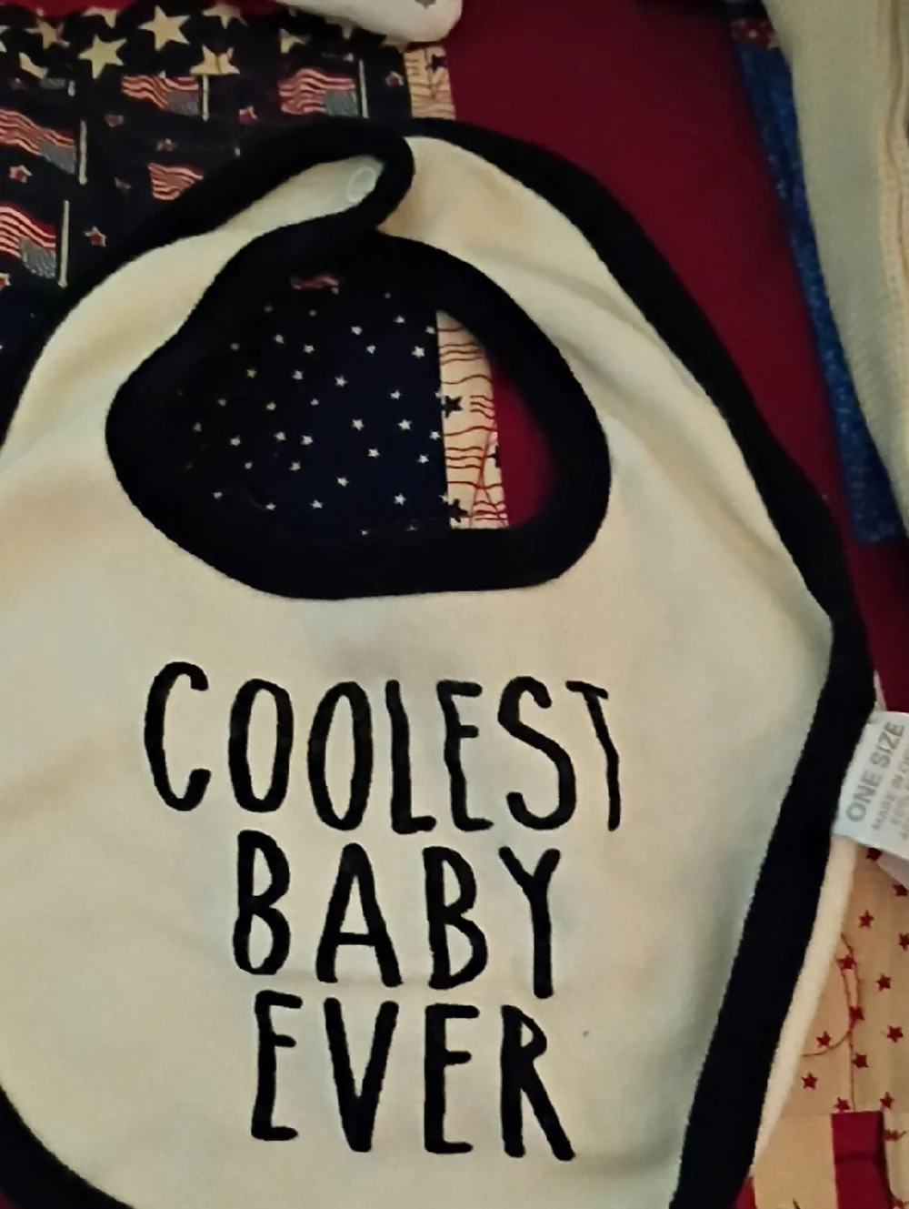 Gerber White Bodysuit with Cream Bib and Black Trim - 
